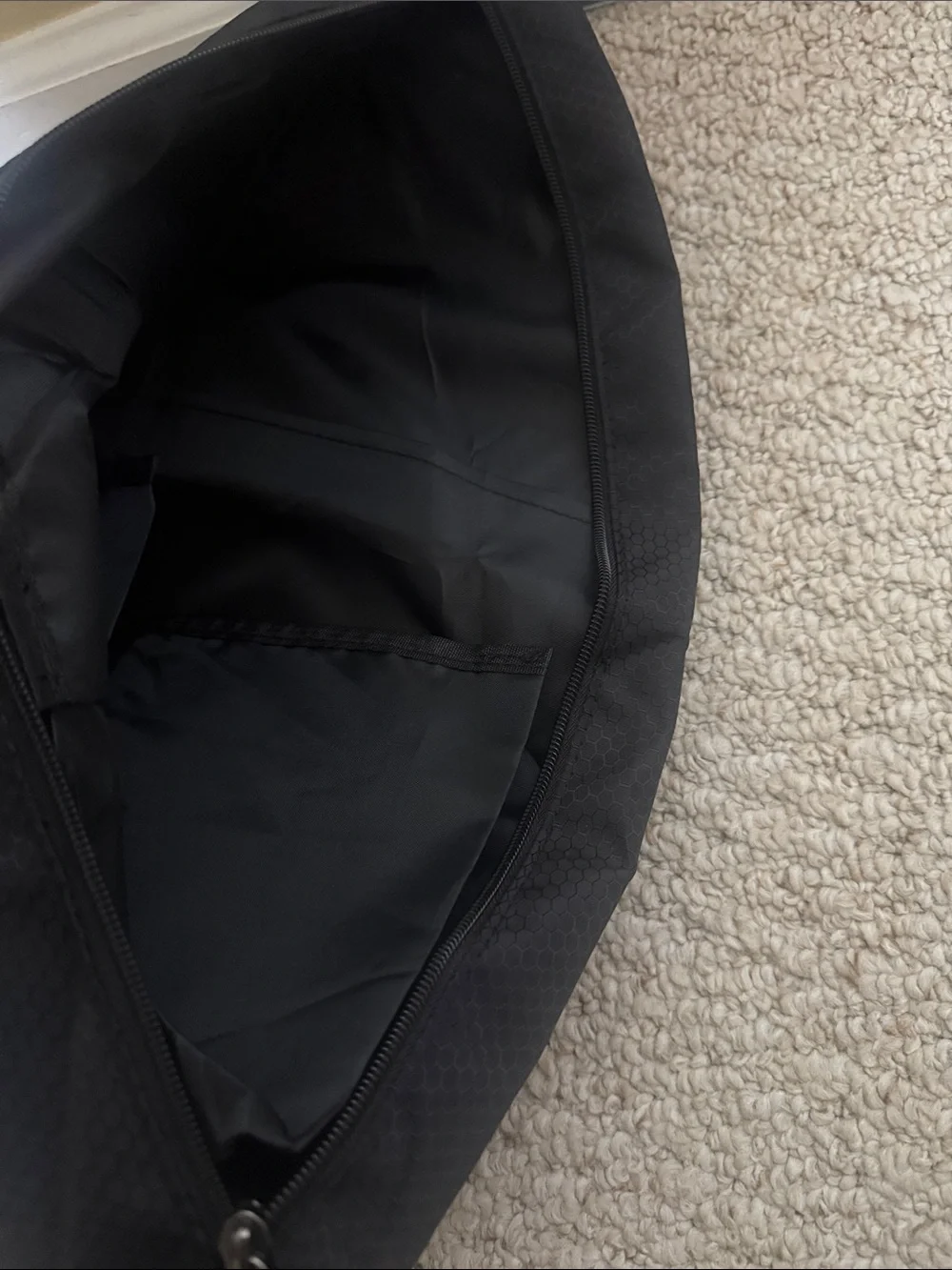 New Women/Men's Black sling pickleball Backpack with Reflective Trim.